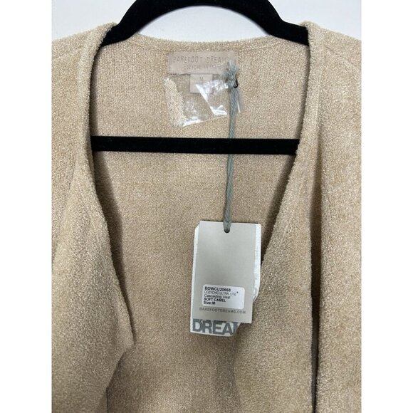 Barefoot Dreams CozyChic Ultra Lite Cascading Vest Carmel Size Medium NWT - Picture 8 of 11